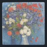 Vincent van Gogh - Vase mit Cornblumen & Poppies Steinuntersetzer<br><div class="desc">Vase mit Cornblumen und Poppies - Vincent van Gogh,  Oil on Leinwand,  1887,  Paris</div>