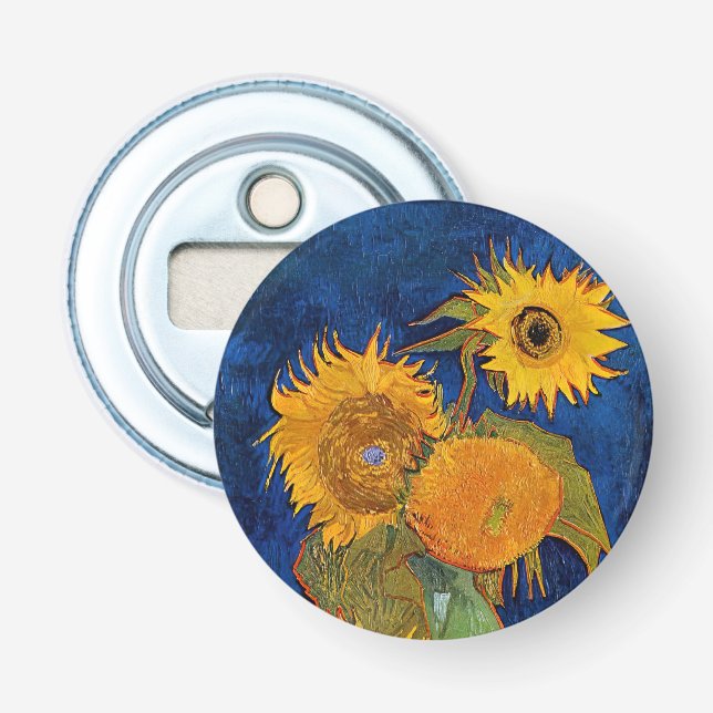 Vincent van Gogh - Vase mit fünf Sonnenblumen Flaschenöffner (Vorderseite)