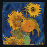 Vincent van Gogh - Vase mit fünf Sonnenblumen Halstuch<br><div class="desc">Vase mit fünf Sonnenblumen - Vincent van Gogh,  Oil on Leinwand,  August 1888</div>