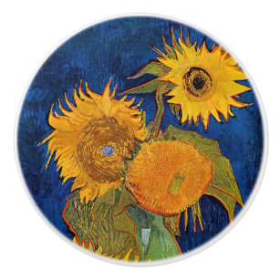 Vincent van Gogh - Vase mit fünf Sonnenblumen Keramikknauf