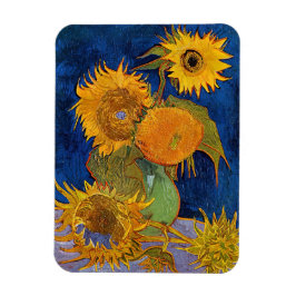 Vincent van Gogh - Vase mit fünf Sonnenblumen Magnet