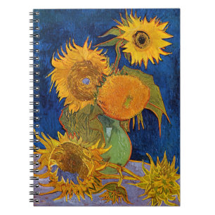 Vincent van Gogh - Vase mit fünf Sonnenblumen Notizblock