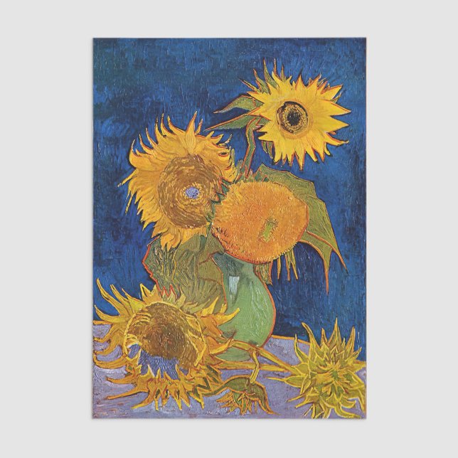 Vincent van Gogh - Vase mit fünf Sonnenblumen Seidenpapier (Von Creator hochgeladen)