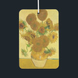 Vincent van Gogh - Vase mit fünfzehn Sonnenblumen Autolufterfrischer<br><div class="desc">Vase mit 15 Sonnenblumen / Vase avec quinze turnesols - Vincent Van Gogh,  August 1888 - Sonnenblumen 1888,  Fassung (F454)</div>