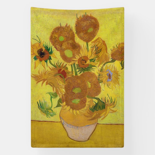Vincent van Gogh - Vase mit fünfzehn Sonnenblumen Banner (Vertikal)