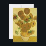 Vincent van Gogh - Vase mit fünfzehn Sonnenblumen Dankeskarte<br><div class="desc">Vase mit 15 Sonnenblumen / Vase avec 15 Turnen - Vincent Van Gogh,  August 1888 - Sonnenblumen 1888,  Fassung (F454)</div>
