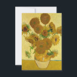 Vincent van Gogh - Vase mit fünfzehn Sonnenblumen Dankeskarte<br><div class="desc">Vase mit 15 Sonnenblumen / Vase avec 15 Turnen - Vincent Van Gogh,  August 1888 - Sonnenblumen 1888,  Fassung (F454)</div>