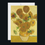 Vincent van Gogh - Vase mit fünfzehn Sonnenblumen Einladung<br><div class="desc">Vase mit 15 Sonnenblumen / Vase avec quinze turnesols - Vincent Van Gogh,  August 1888 - Sonnenblumen 1888,  Fassung (F454)</div>