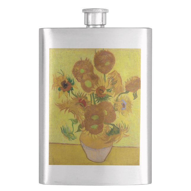 Vincent van Gogh - Vase mit fünfzehn Sonnenblumen Flachmann (Vorderseite)