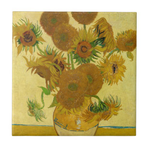 Vincent van Gogh - Vase mit fünfzehn Sonnenblumen Fliese