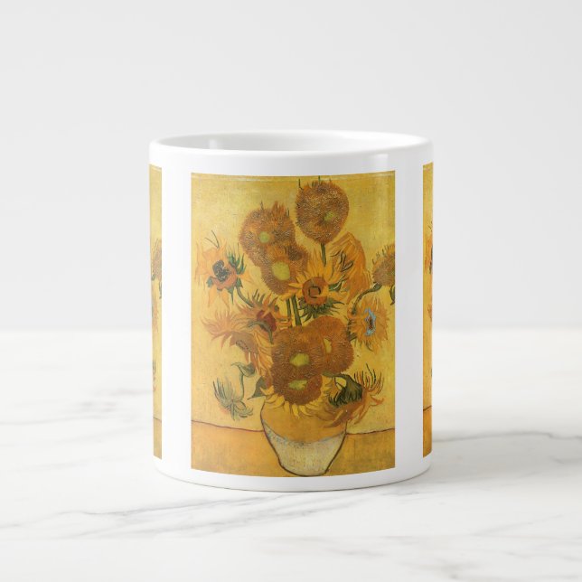 Vincent van Gogh - Vase mit fünfzehn Sonnenblumen Jumbo-Tasse (Vorderseite)