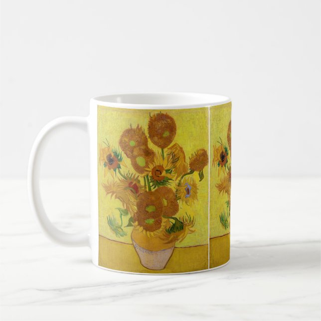 Vincent van Gogh - Vase mit fünfzehn Sonnenblumen Kaffeetasse (Links)