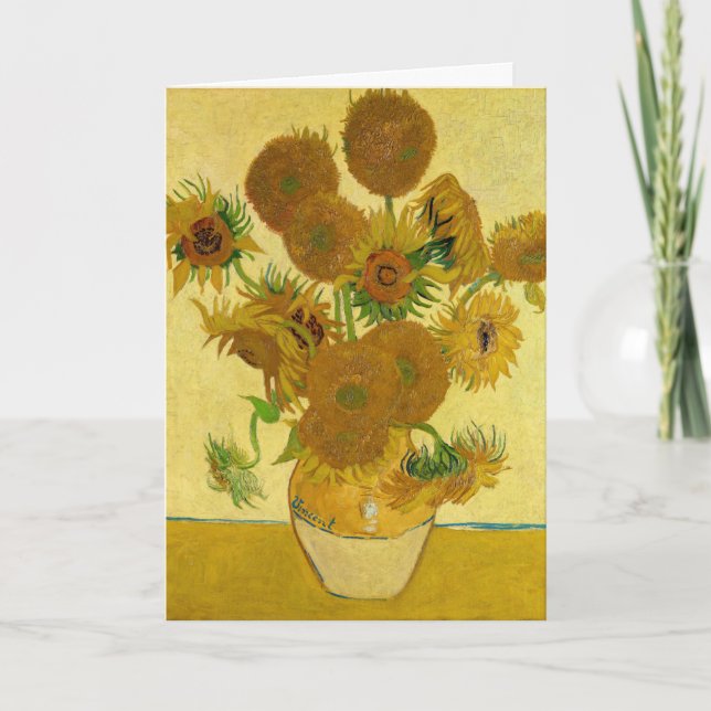 Vincent van Gogh - Vase mit fünfzehn Sonnenblumen Karte (Vorderseite)