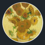 Vincent van Gogh - Vase mit fünfzehn Sonnenblumen Keramikknauf<br><div class="desc">Vase mit 15 Sonnenblumen / Vase avec quinze turnesols - Vincent Van Gogh,  August 1888 - Sonnenblumen 1888,  Fassung (F454)</div>