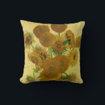 Vincent van Gogh - Vase mit fünfzehn Sonnenblumen Kissen<br><div class="desc">Vase mit 15 Sonnenblumen / Vase avec quinze turnesols - Vincent Van Gogh,  August 1888 - Sonnenblumen 1888,  Fassung (F454)</div>