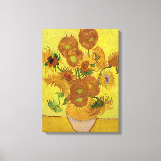Vincent van Gogh - Vase mit fünfzehn Sonnenblumen Leinwanddruck (Vorderseite)