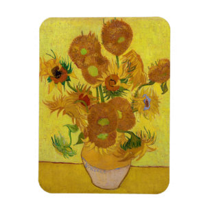 Vincent van Gogh - Vase mit fünfzehn Sonnenblumen Magnet