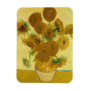 Vincent van Gogh - Vase mit fünfzehn Sonnenblumen Magnet