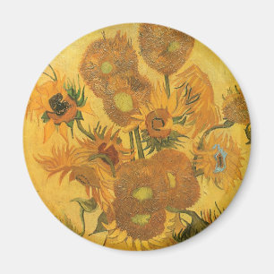 Vincent van Gogh - Vase mit fünfzehn Sonnenblumen Magnet