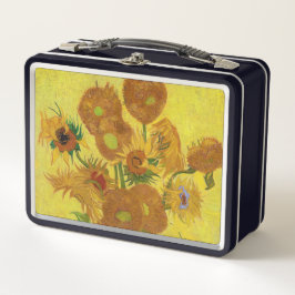 Vincent van Gogh - Vase mit fünfzehn Sonnenblumen Metall Brotdose