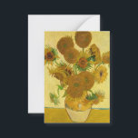 Vincent van Gogh - Vase mit fünfzehn Sonnenblumen Mitteilungskarte<br><div class="desc">Vase mit 15 Sonnenblumen / Vase avec quinze turnesols - Vincent Van Gogh,  August 1888 - Sonnenblumen 1888,  Fassung (F454)</div>