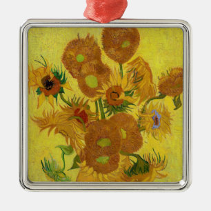 Vincent van Gogh - Vase mit fünfzehn Sonnenblumen Ornament Aus Metall