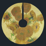 Vincent van Gogh - Vase mit fünfzehn Sonnenblumen Polyester Weihnachtsbaumdecke<br><div class="desc">Vase mit 15 Sonnenblumen / Vase avec quinze turnesols - Vincent Van Gogh,  August 1888 - Sonnenblumen 1888,  Fassung (F454)</div>