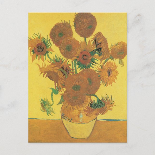 Vincent van Gogh - Vase mit fünfzehn Sonnenblumen Postkarte (Vorderseite)