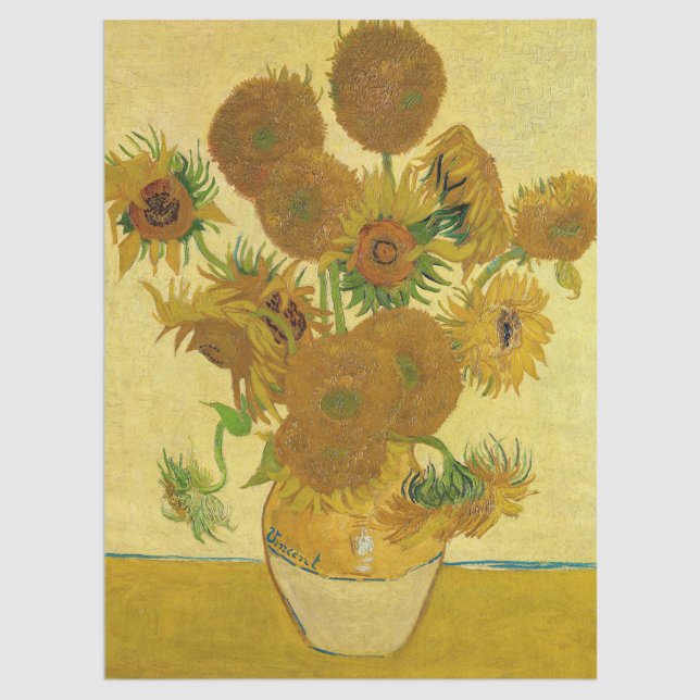 Vincent van Gogh - Vase mit fünfzehn Sonnenblumen Seidenpapier (Von Creator hochgeladen)