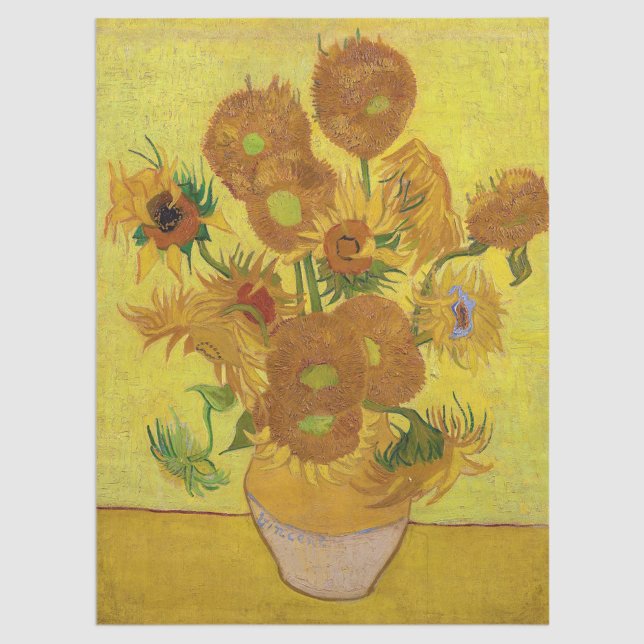Vincent van Gogh - Vase mit fünfzehn Sonnenblumen Seidenpapier (Von Creator hochgeladen)