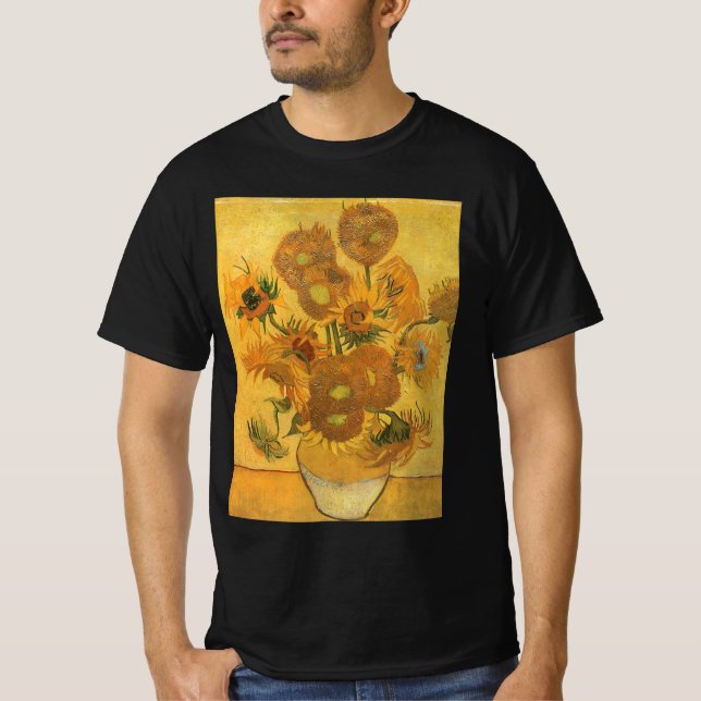Vincent van Gogh - Vase mit fünfzehn Sonnenblumen T-Shirt (Vorderseite)