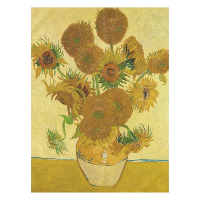Vincent van Gogh - Vase mit fünfzehn Sonnenblumen Tischdecke (Vorderseite)