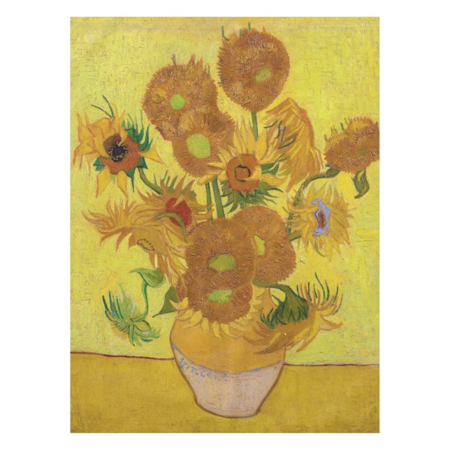 Vincent van Gogh - Vase mit fünfzehn Sonnenblumen Tischdecke (Vorderseite)