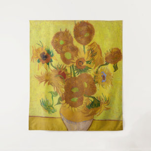 Vincent van Gogh - Vase mit fünfzehn Sonnenblumen Wandteppich