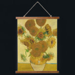 Vincent van Gogh - Vase mit fünfzehn Sonnenblumen Wandteppich Mit Holzrahmen<br><div class="desc">Vase mit 15 Sonnenblumen / Vase avec quinze turnesols - Vincent Van Gogh,  August 1888 - Sonnenblumen 1888,  Fassung (F454)</div>