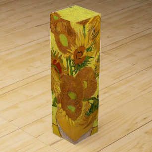 Vincent van Gogh - Vase mit fünfzehn Sonnenblumen Weinbox