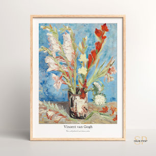 Vincent van Gogh Vase mit Gladioli und Asters Poster