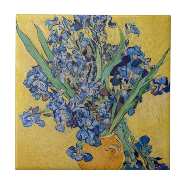 Vincent van Gogh - Vase mit Iren Fliese (Vorderseite)