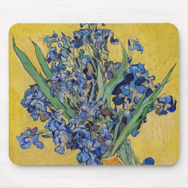 Vincent van Gogh - Vase mit Iren Mousepad (Vorne)