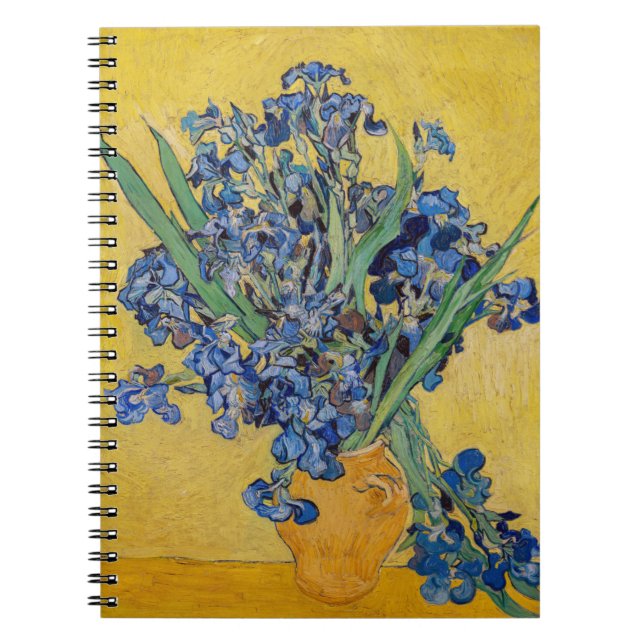 Vincent van Gogh - Vase mit Iren Notizblock (Vorderseite)