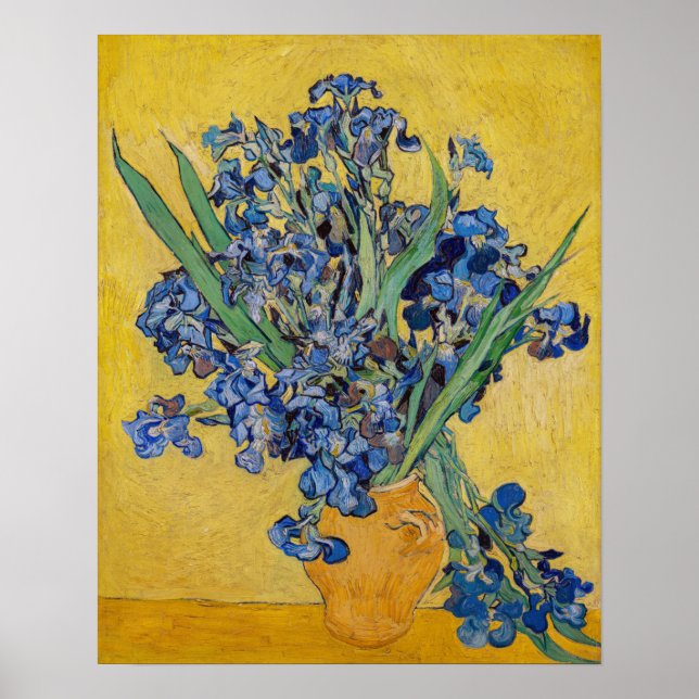 Vincent van Gogh - Vase mit Iren Poster (Vorne)