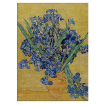 Vincent van Gogh - Vase mit Iren Schneidebrett<br><div class="desc">Vase with Irises,  Gelber Hintergrund - Vincent van Gogh,  Oil on Leinwand,  1890,  Saint-Remy</div>