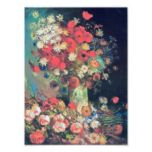 Vincent van Gogh - Vase mit Mohnblumen, Fotodruck