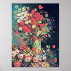 Vincent van Gogh - Vase mit Mohnblumen, Poster