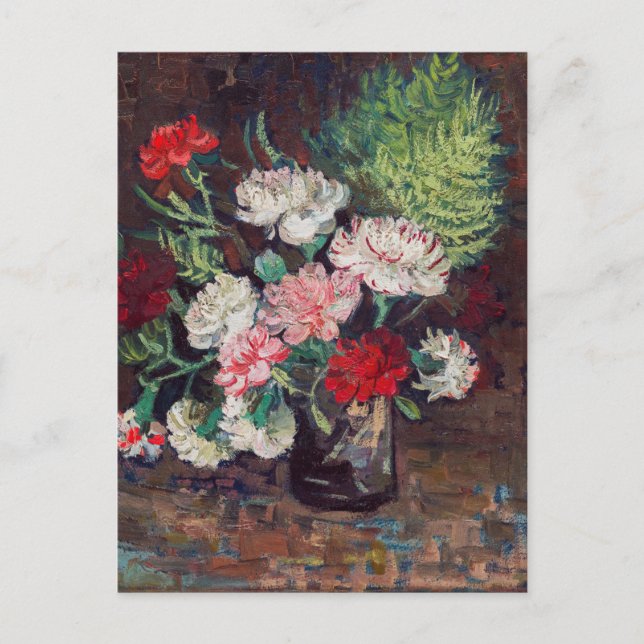 Vincent van Gogh Vase mit Nelken Postkarte (Vorderseite)