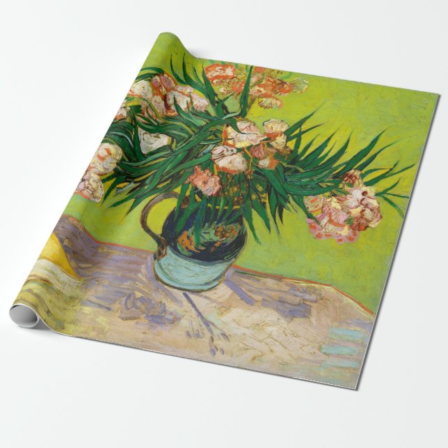 Vincent Van Gogh Vase mit Oleandern und Büchern Geschenkpapier (Ungerollt)