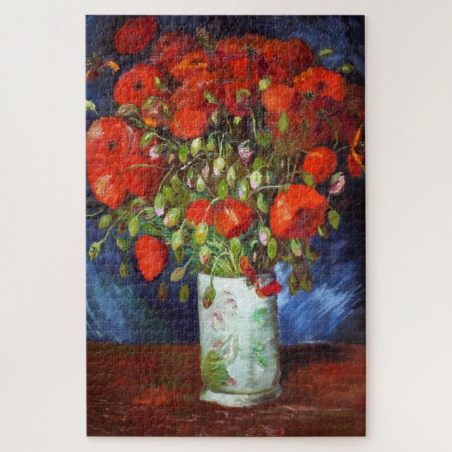 Vincent Van Gogh Vase mit Red Poppies Fine Art Puzzle (Vertikal)