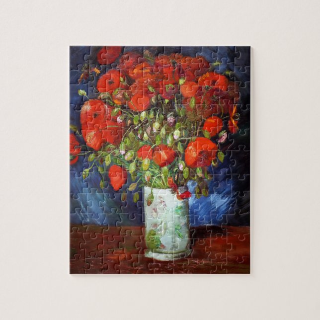 Vincent Van Gogh Vase mit Red Poppies Fine Art Puzzle (Vertikal)