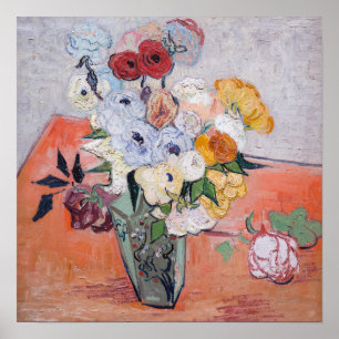 Vincent van Gogh - Vase mit Rose und Anemonen Poster