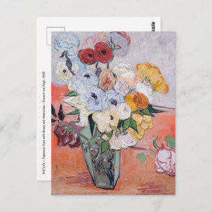 Vincent van Gogh - Vase mit Rose und Anemonen Postkarte